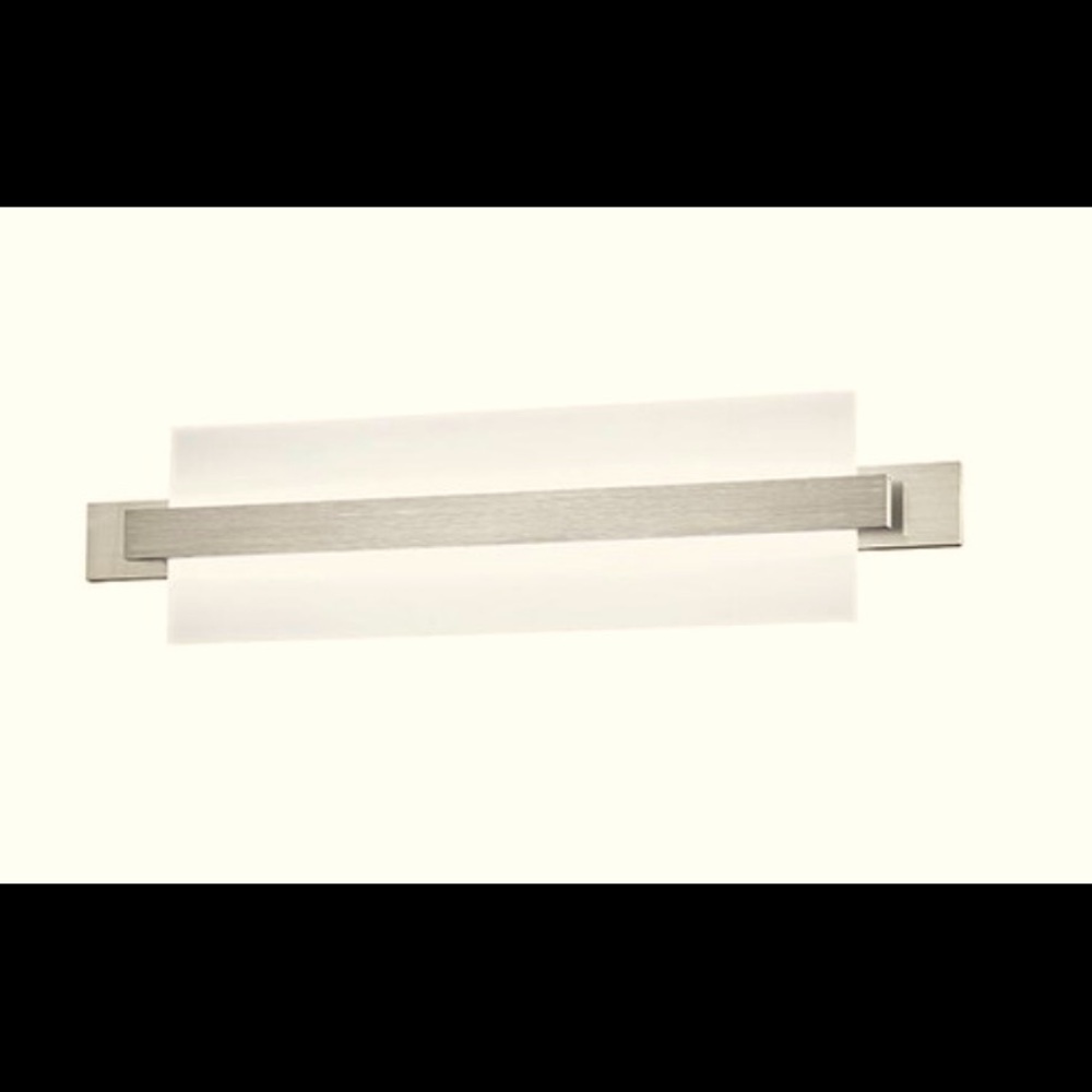 Reflection 23 in. Brushed Aluminum LED Vanity Light Bar and Wall Sconce, 3500K